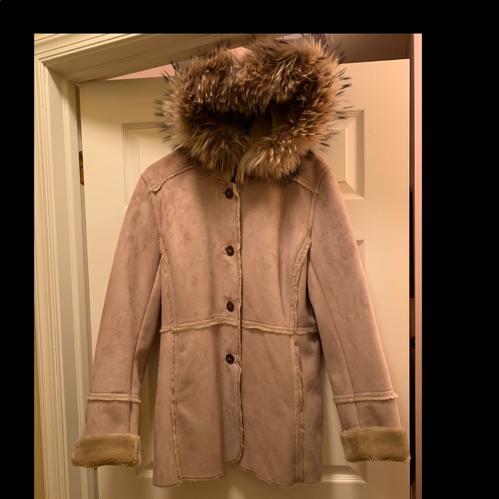 Ladies Faux Suede jacket size L Calvin Klein